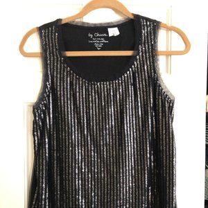 *NWOT Chico's Black Sequin Top